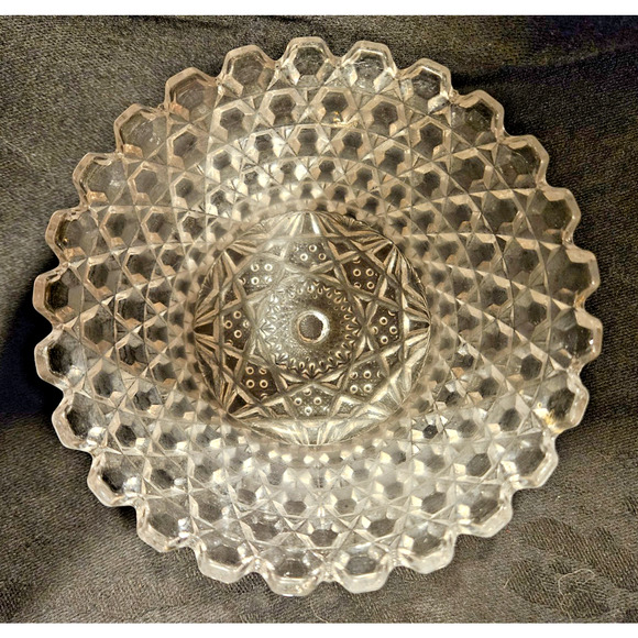 Westmoreland Line #444 Overall Hob Elegant Pressed Glass Bowl - Picture 8 of 8